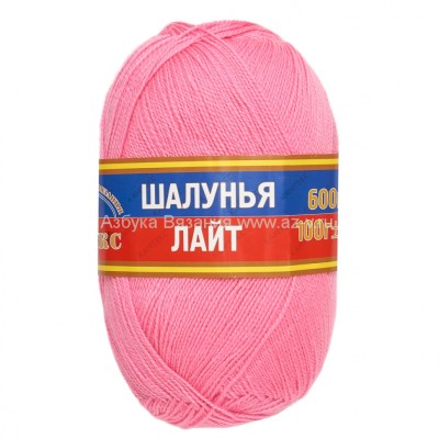 Пряжа &quot;Шалунья лайт&quot;, супер розовый 054, меринос 55%, акрил 45%, 100 г.