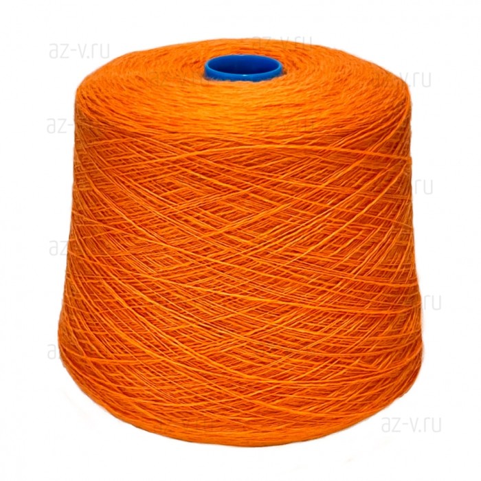 Пряжа в бобине, Zegna Baruffa Fiammato, апельсин 442572, 100% меринос