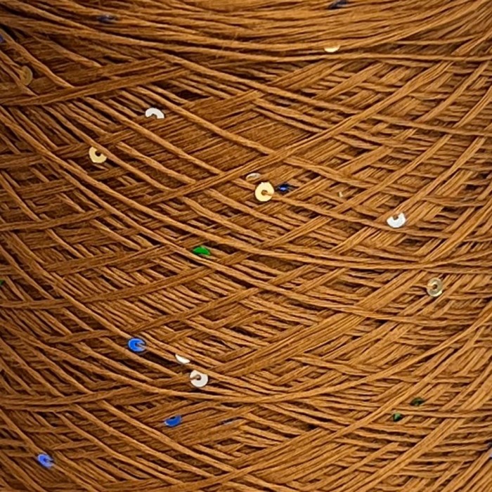 Пряжа в бобине, Paillettes Merino, 43164 горчица, 100% меринос