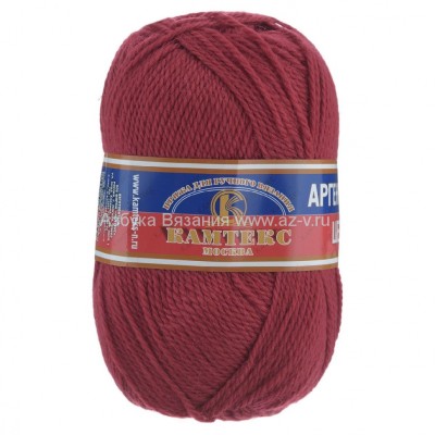 Пряжа &quot;Аргентинская шерсть&quot;, вишня 091, шерсть 100%, 100 г.