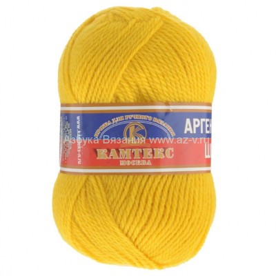Пряжа &quot;Аргентинская шерсть&quot;, желтый 104, шерсть 100%, 100 г.