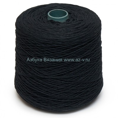 Пряжа в бобине, E.Miroglio Fusion, черный BWZ, 70% хлопок, 30% PA