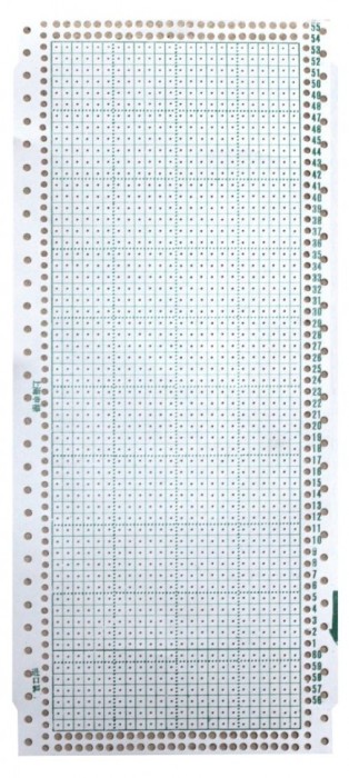 Перфокарта чистая 5-й класс(рапорт 24 иглы).