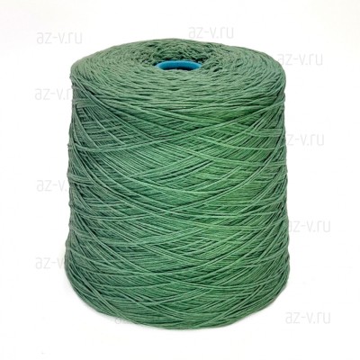 Пряжа в бобине, Lana Cotone, зеленый 18-0324, 70% хлопок, 30% меринос