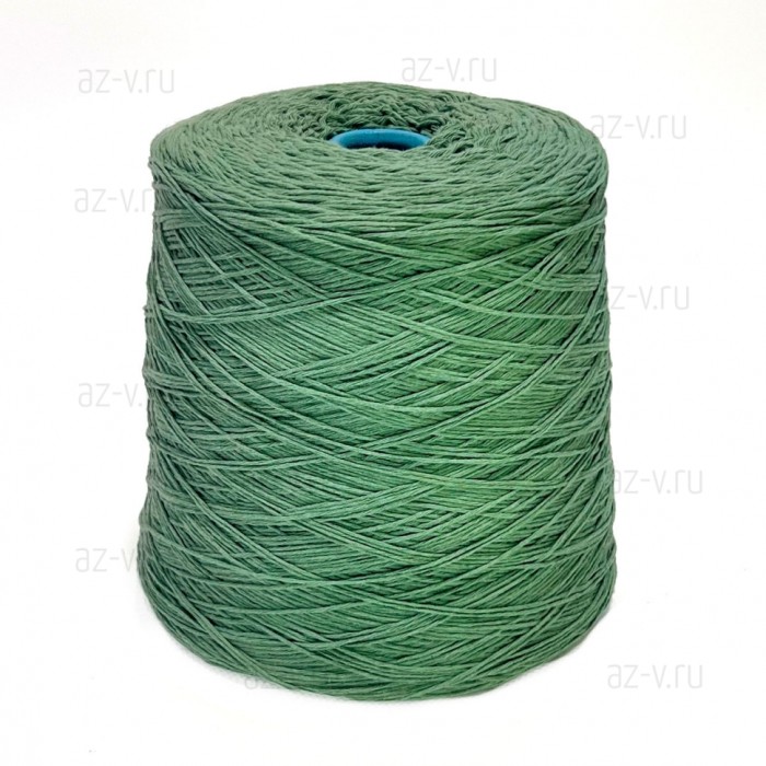 Пряжа в бобине, Lana Cotone, зеленый 18-0324, 70% хлопок, 30% меринос