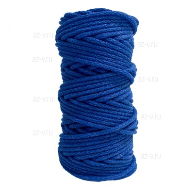 Шнур хлопковый для шитья ср. жесткости 5 мм., синий джинс, AZ 5-SH-036
