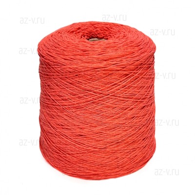 Пряжа в бобине, Lana Cotone, коралл 16-1632  70% хлопок, 30% меринос