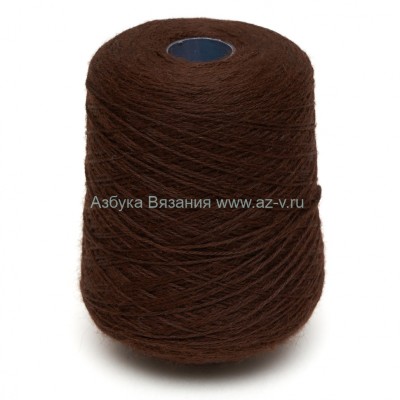 Пряжа в бобине, Linea Piu PIURA, темно-каштановый 64034, Альпака 75%, Вискоза 15%, Акрил 10%