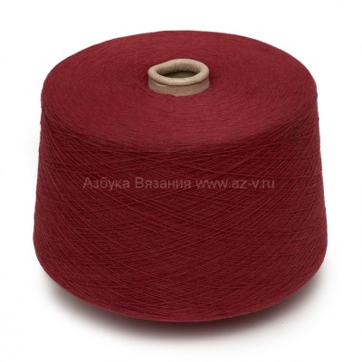 Пряжа в бобинах, Zafer tekstil, B-130 бордо, 60% хлопок/ 40% акрил, Турция