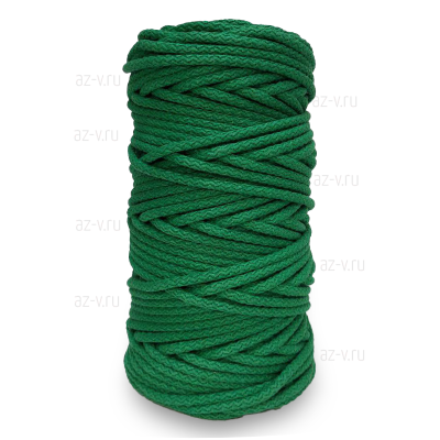 Шнур хлопковый для шитья ср. жесткости 5 мм., трава, AZ 5-SH-1215