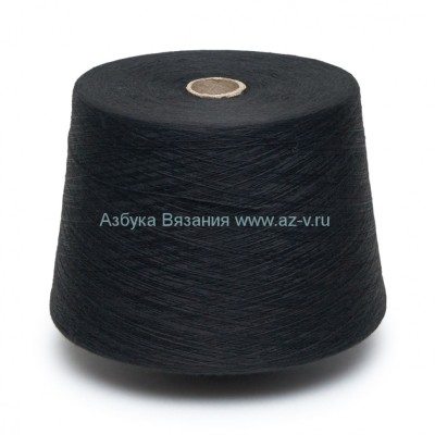 Пряжа в бобине, черный 534/44, 30% шерсть, 70% акрил, 31/2, Пинск