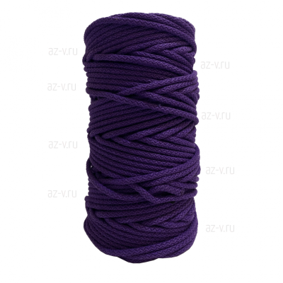 Шнур хлопковый для шитья ср. жесткости 5 мм., фиолетовый, AZ 5-SH-134